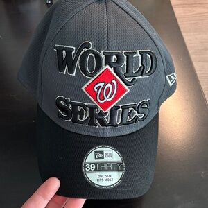 New Era Gray and Black Washington Nationals World Series Cap